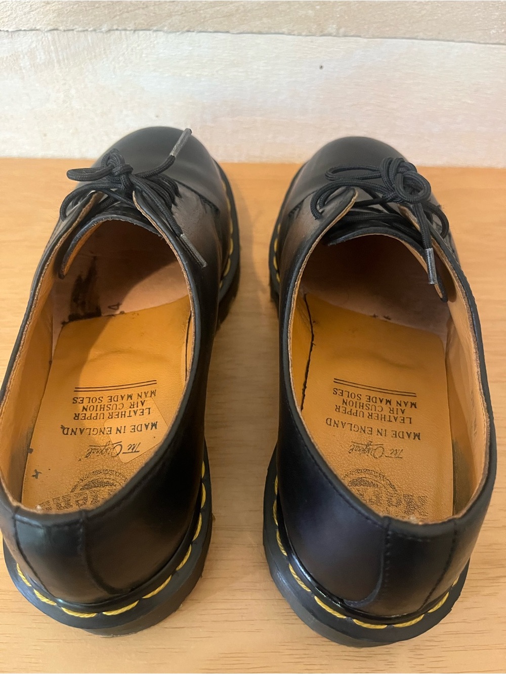 Vintage Dr. Martens 1461 Black Leather Oxfords Made in England - Picture 11 of 16